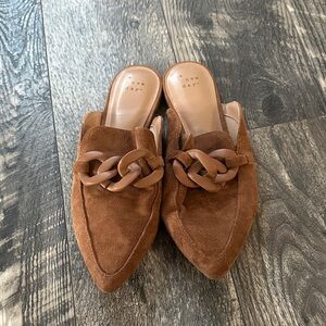 a new day Brown Suede Chain Loafers